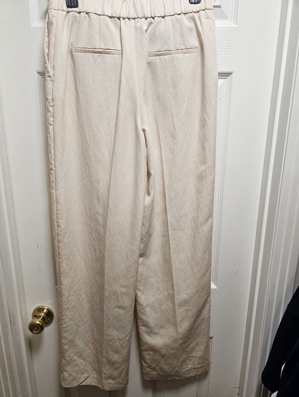 Zara NWT Beige Straight Leg Pants - Size M - Picture 8 of 12